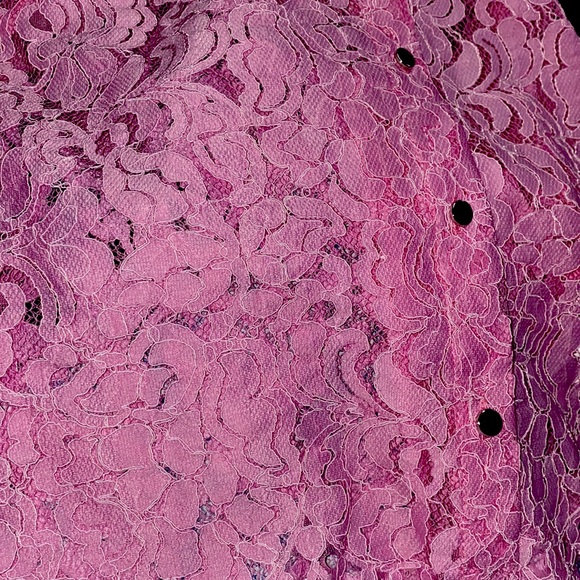 Zara Barbie pink semi sheer lace shirt - Picture 10 of 13